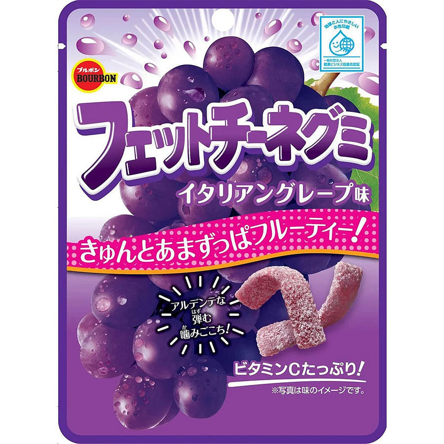 Bourbon Fettuccine Gummy Ltalian Grape Flavor 50 กรัม