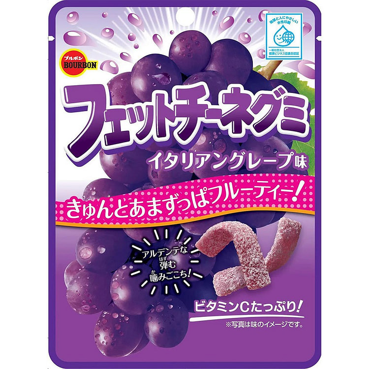 日本直邮 沈载伦同款 布尔本软糖BOURBON布尔本软糖BOURBON波路梦Fettuccine条形葡萄果汁味