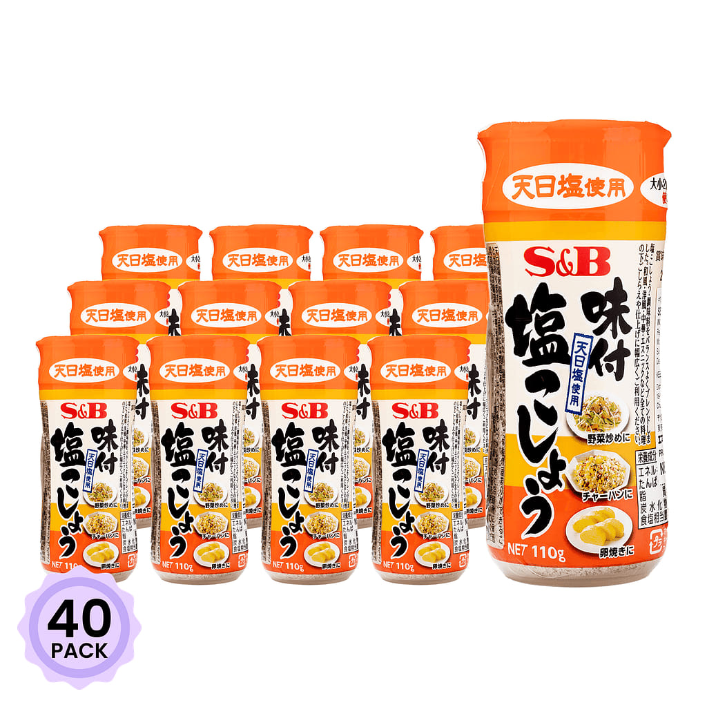 S&B Seasoned Salt and Pepper, Ajitsuke Shio Kosho 3.8 oz*40 pack