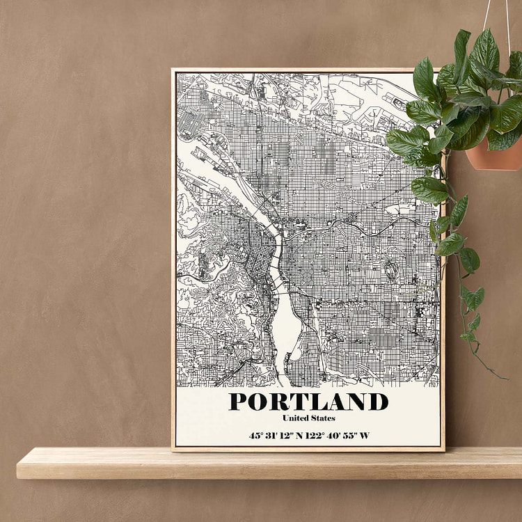 Portland OR 24" x 36" / Gold