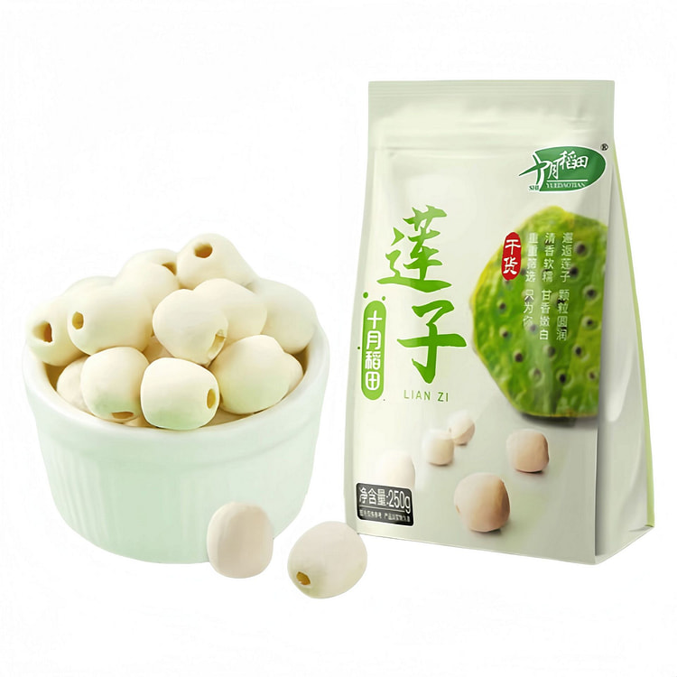 十月稻田  莲子粥品伴侣百合花干煮茶搭子 250g 250 克