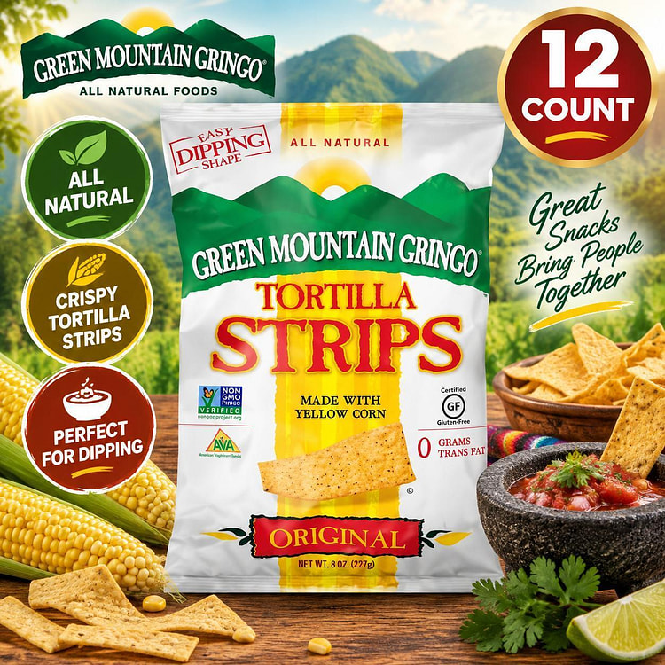 Green Mountain Gringo Tortilla Strips 8oz 12ct 1 each