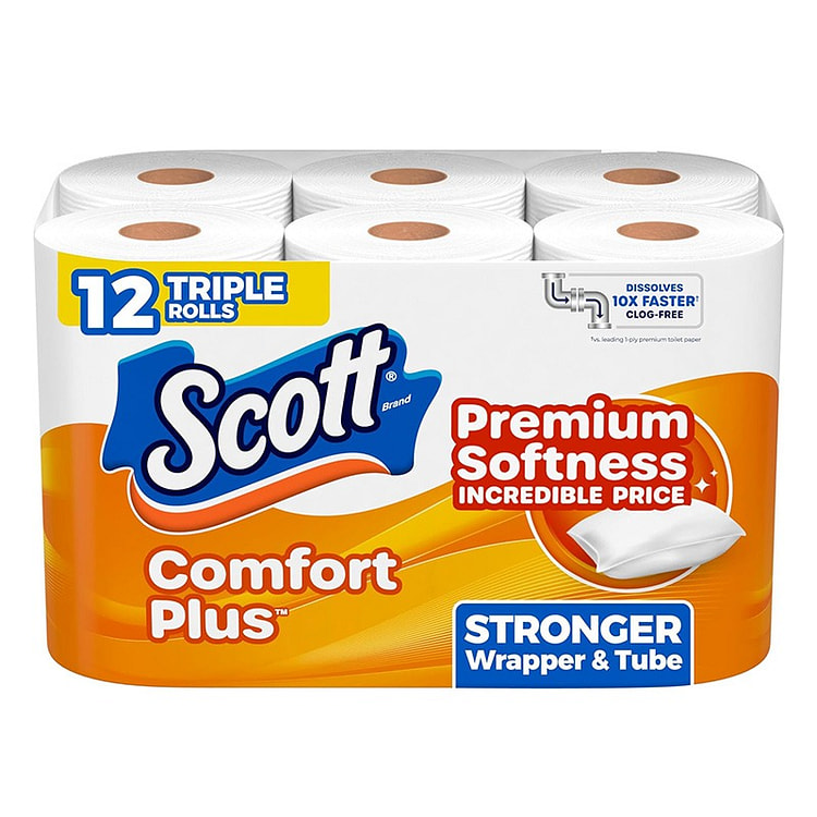 Toilet Paper, 12 Triple Rolls, 231 Sheets per Roll 1 each