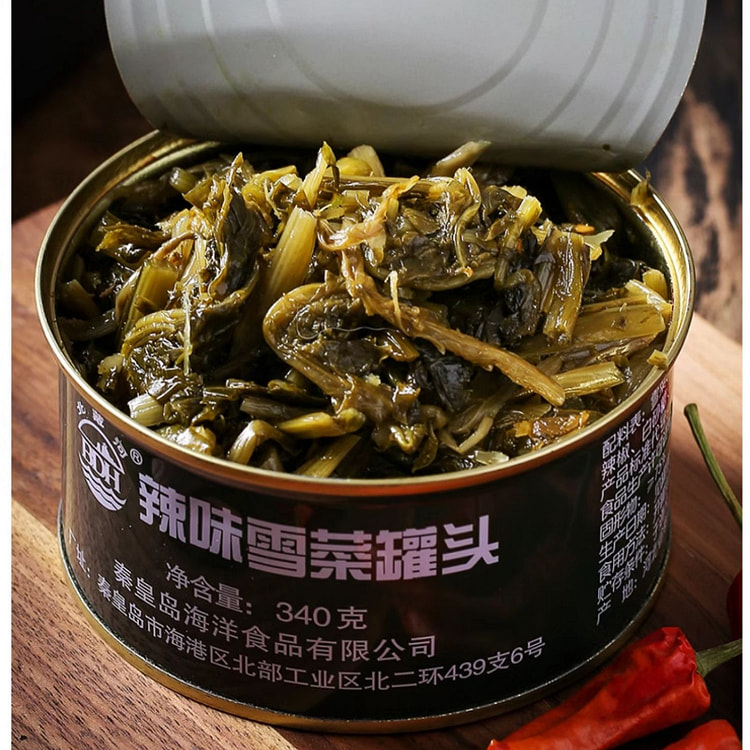 北戴河蔬菜罐头下饭菜辣味雪菜340g*1罐