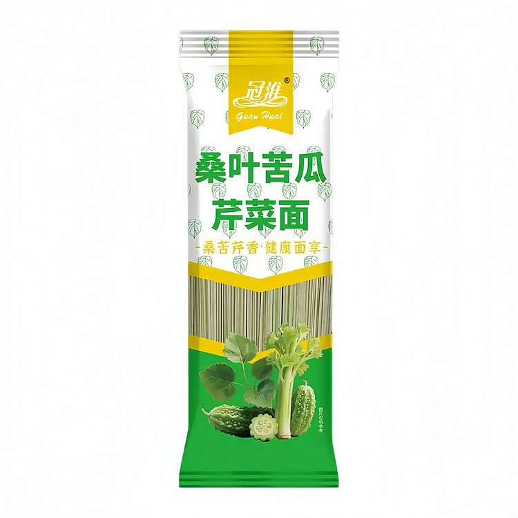 冠淮桑叶苦瓜芹菜挂面150g1袋纯手工杂粮速食早餐 150 克