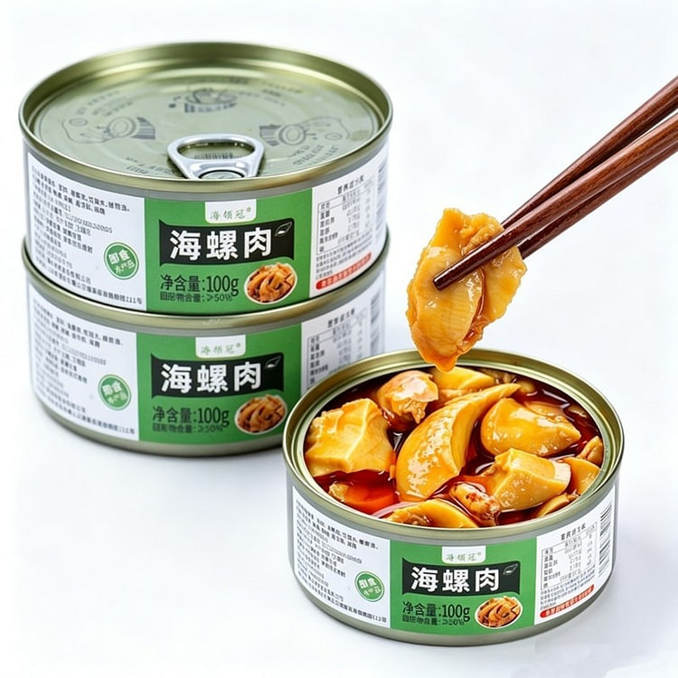 麻辣大海螺肉片即食海鲜 100 克*2 罐
