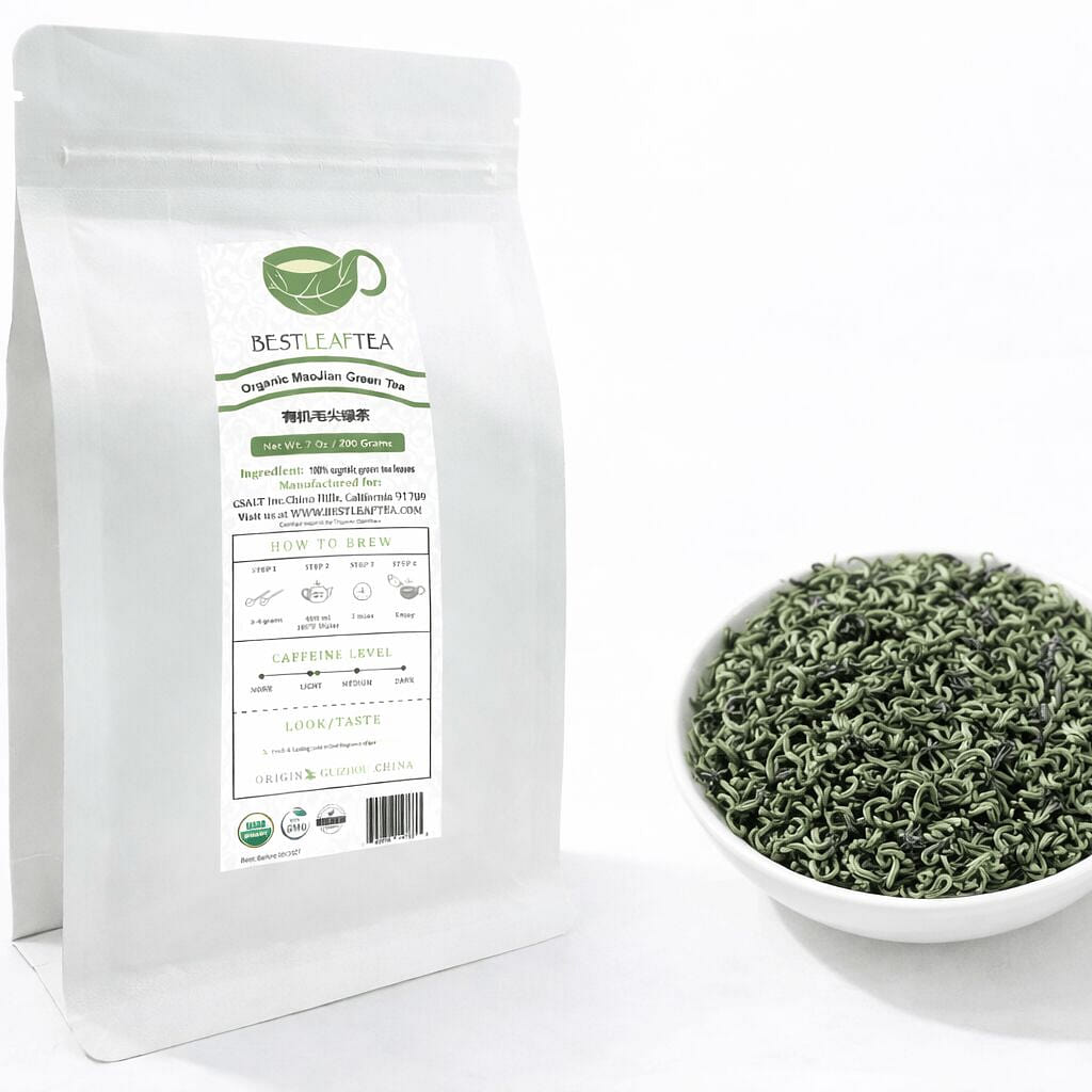 USDA Organic Spring MaoJian Green Tea Bag 200 그램