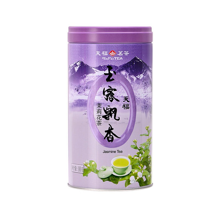 天福茗茶 玉露飘香茉莉花茶四川峨眉山茶叶浓香型绿茶 100 克