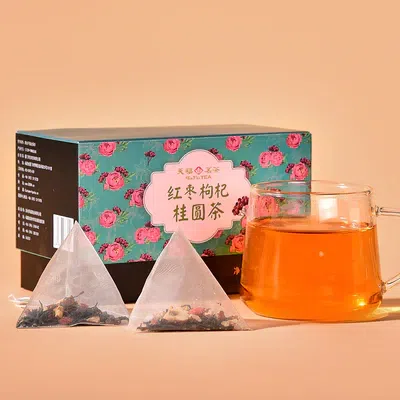[Tenfu] Red Dates,Wolfberry,Longan Tea Bags 36g/12 Bags (Best Before: 2/15/25) 1 box