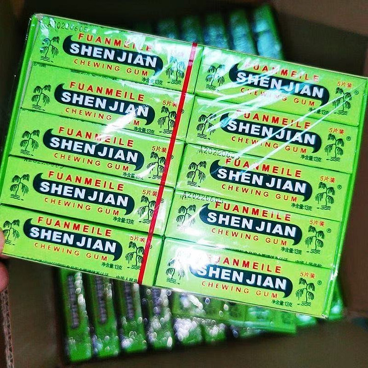 神剑牌薄荷味口香糖泡泡糖【100片】260g1盒 260 克