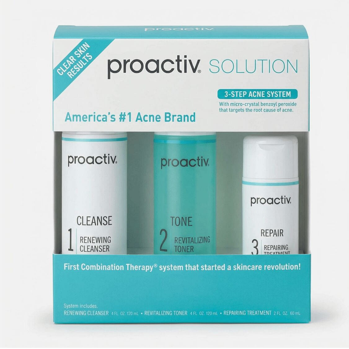 Proactiv 3 Step Acne Treatment System 60 Day Kit 3 bottle