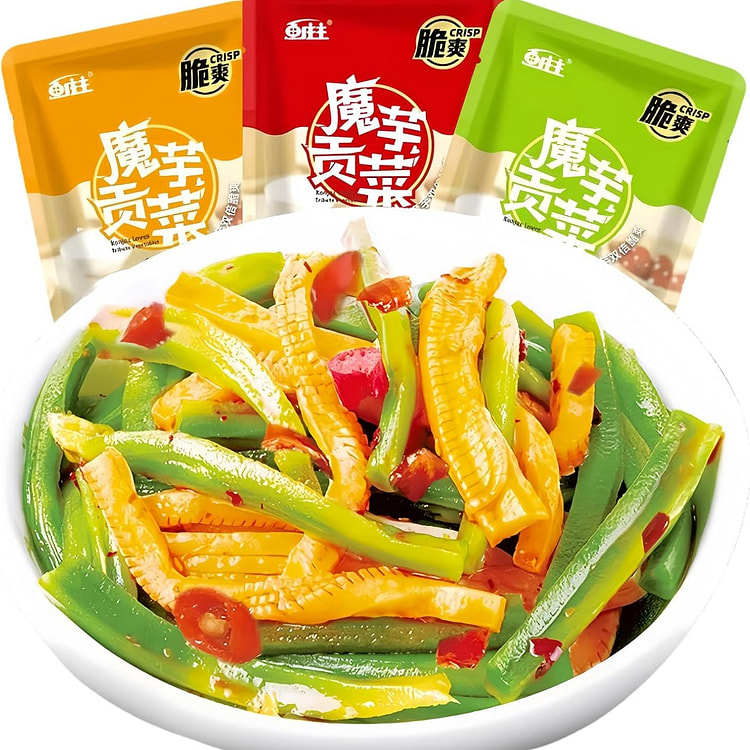 麻辣魔芋爽 超好吃辣条系列 香辣魔芋贡菜 9g一包 25包装，低热量中国特色小吃魔芋 辛辣脆脆的口感，美国仓库发货，包邮