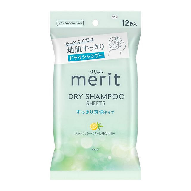 花王 merit头发清洁湿巾 12枚 马鞭草柠檬香 1 份