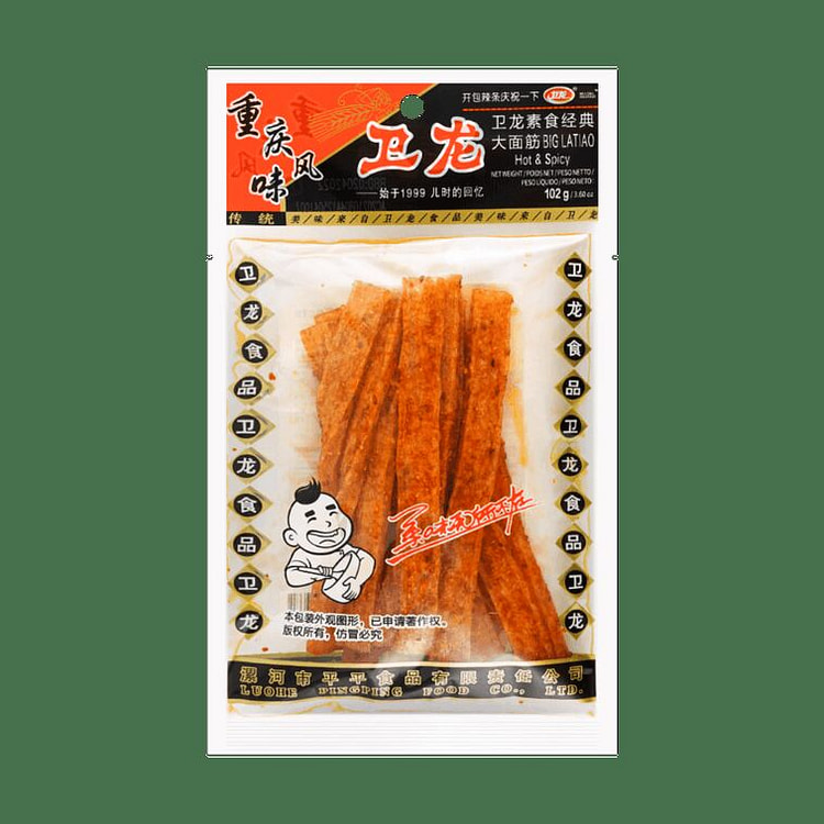卫龙辣条大面筋经典透明老包装 102g*1袋装 102 克