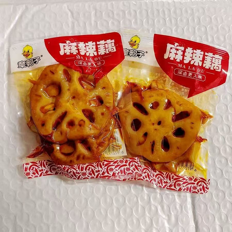 章鸭子香辣麻辣脆藕片下饭菜