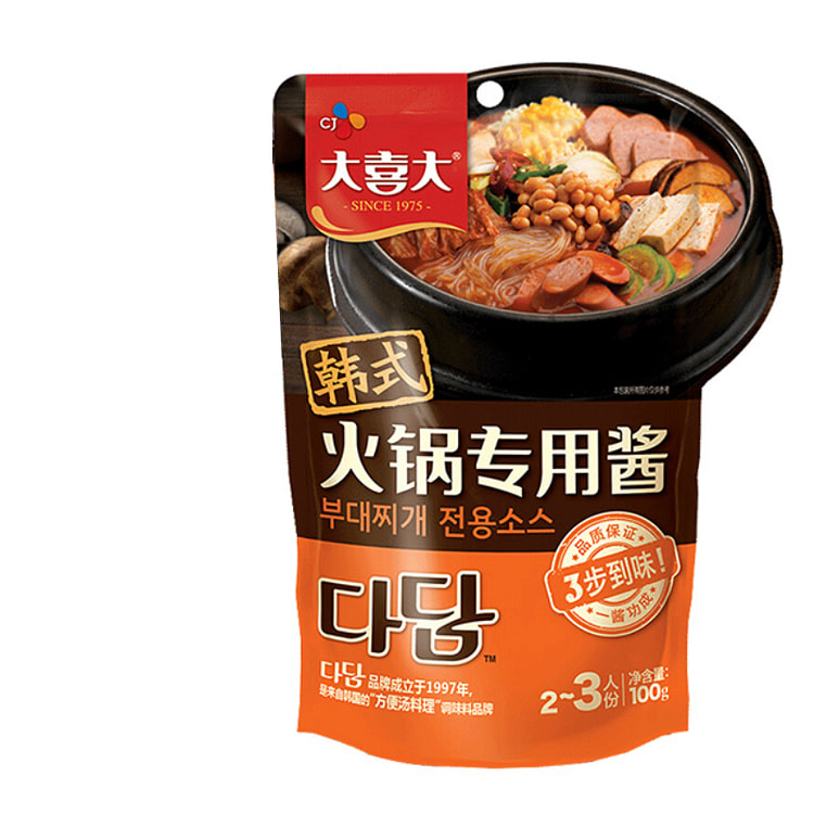 韩式大喜大 部落火锅酱 年糕专用酱韩国调味酱料100g*1袋