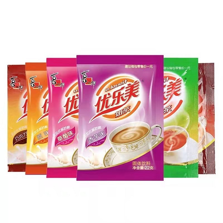 Instant milk tea powder mixed flavor 8 bags 176 g