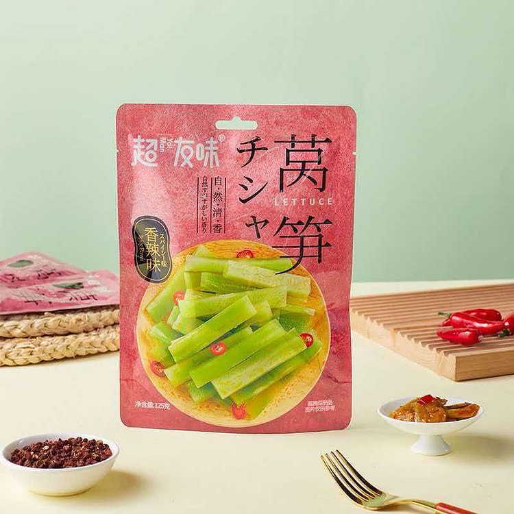 Chao You Wei Spicy Flavored Asparagus Lettuce 125g 125 g