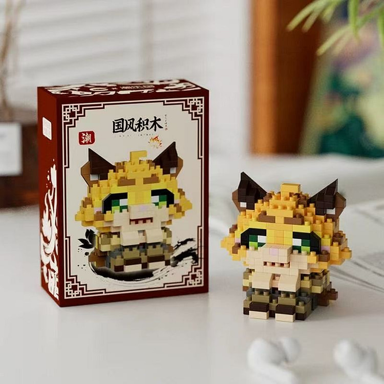 哪吒系列小颗粒积木 动漫公仔《小豹》