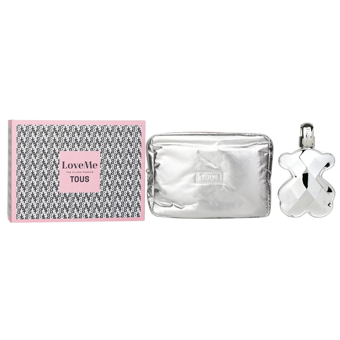 Tous Love Me The Silver Parfum Coffert : Eau De Perfum 90ml + Bag 2 bottle
