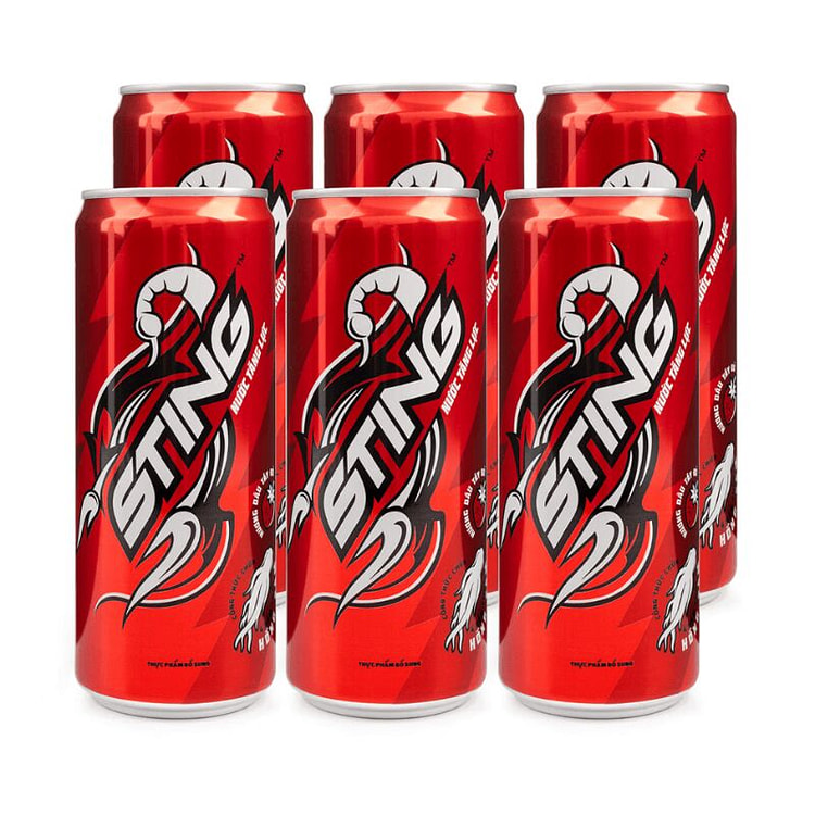 Sting Energy Drink, Strawberry 6 cans