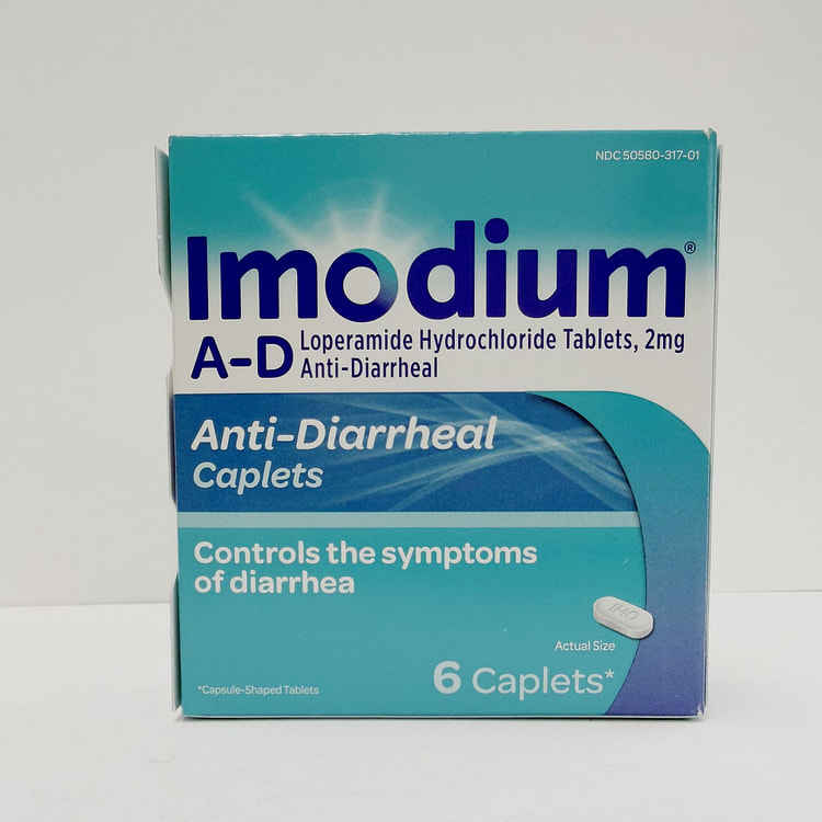 Imodium A-D Caplets 2mg 6 Count 1 box