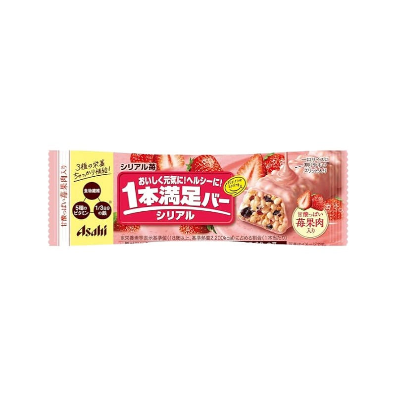 ASAHI Meal Replacement Energy Bar Strawberry Chocolate Flavor 39g 1 count