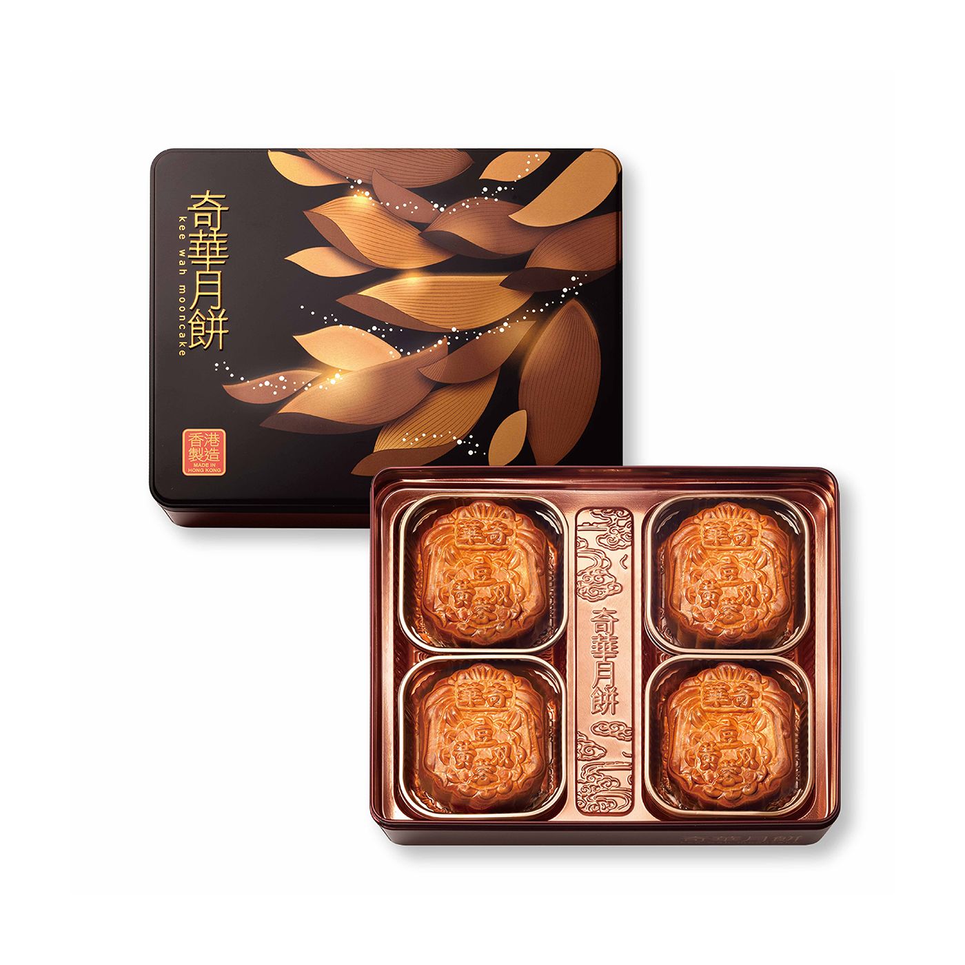 香港奇華餅家雙黃豆蓉月餅(4個裝) 4 个- Weee!