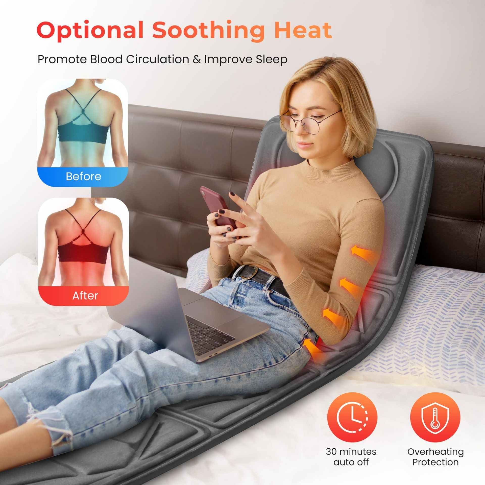 Get Massager Pad, Massage Mat with 10 Vibrating Motors & 5 Modes, Back Massager Delivered | Weee! Asian Market Get Massager Pad, Massage Mat with 10 Vibrating Motors & 5 Modes, Back Massager Delivered | Weee! Asian Market