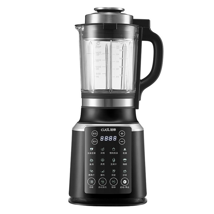 破壁机豆浆机搅拌机 一机双杯 1.75L 20大功能 无渣免滤 24H智能预约 黑色 110V