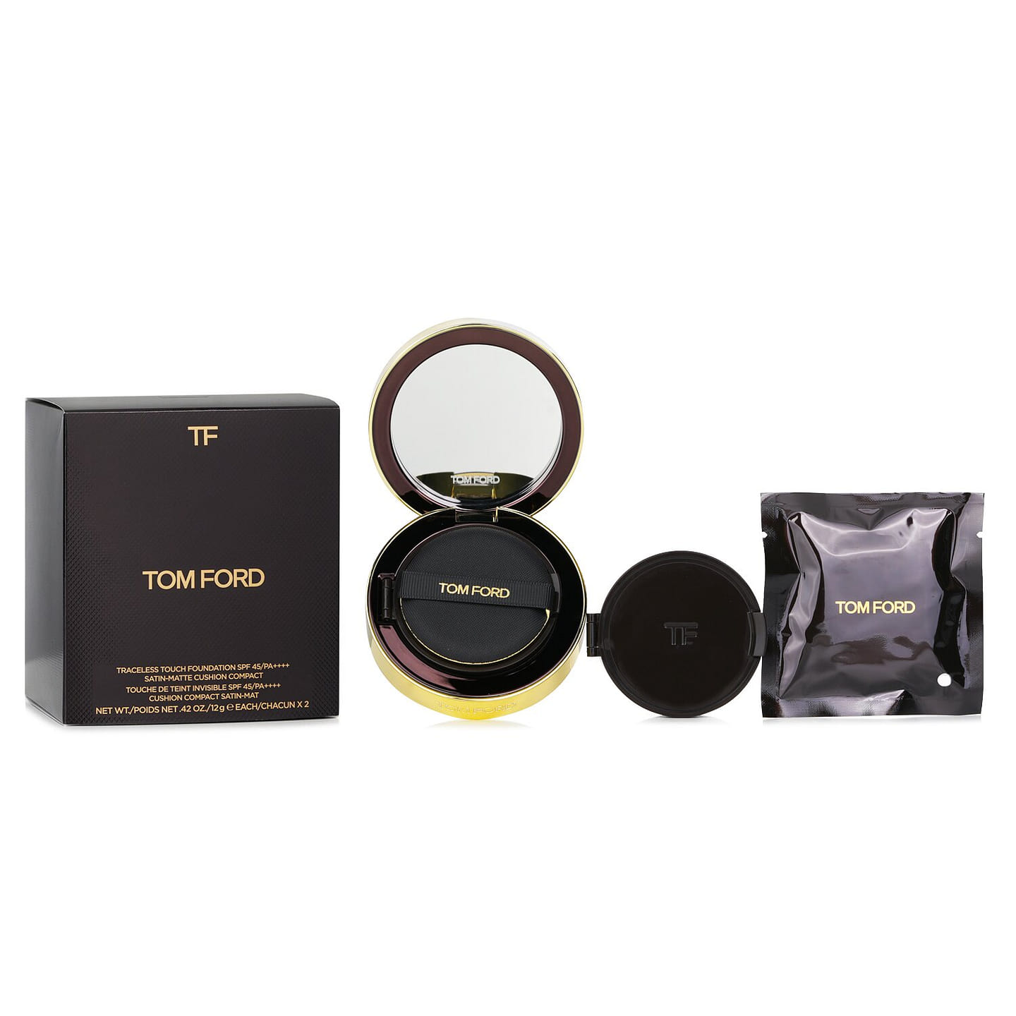 Tom Ford Traceless Touch Foundation Cushion Compact SPF 45 With Extra Refill - # 1.4 Bone 2x12g/0.42oz 2 g