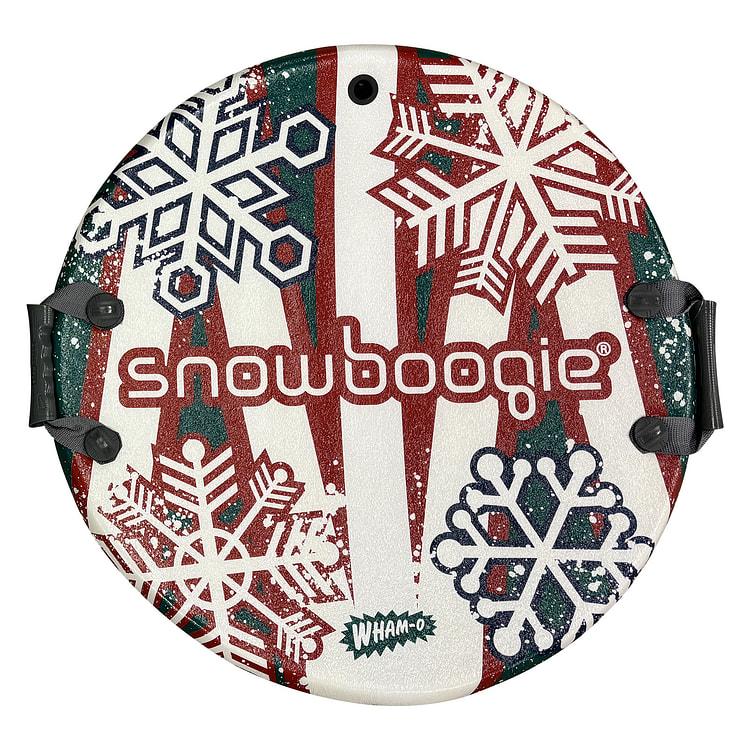 Wham-O Snowboogie 滑雪垫盘，单人冬季气盘雪橇，耐磨户外滑雪垫，成人、儿童皆可 - 红色