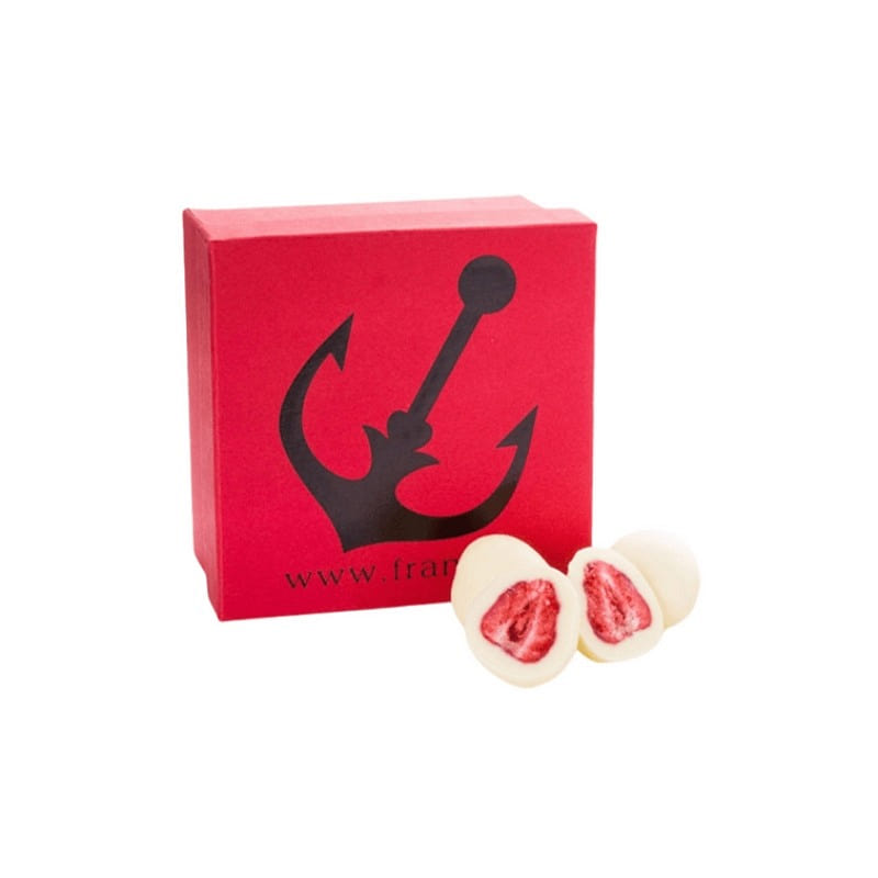 White Chocolate Strawberry Truffle Balls 90g 1 box
