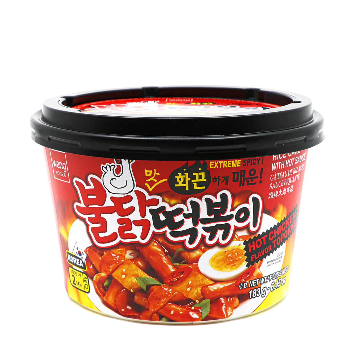 Wang Korea Rice Cake with Hot Sauce Hot Chicken Flavor Topokki 183g 1 each