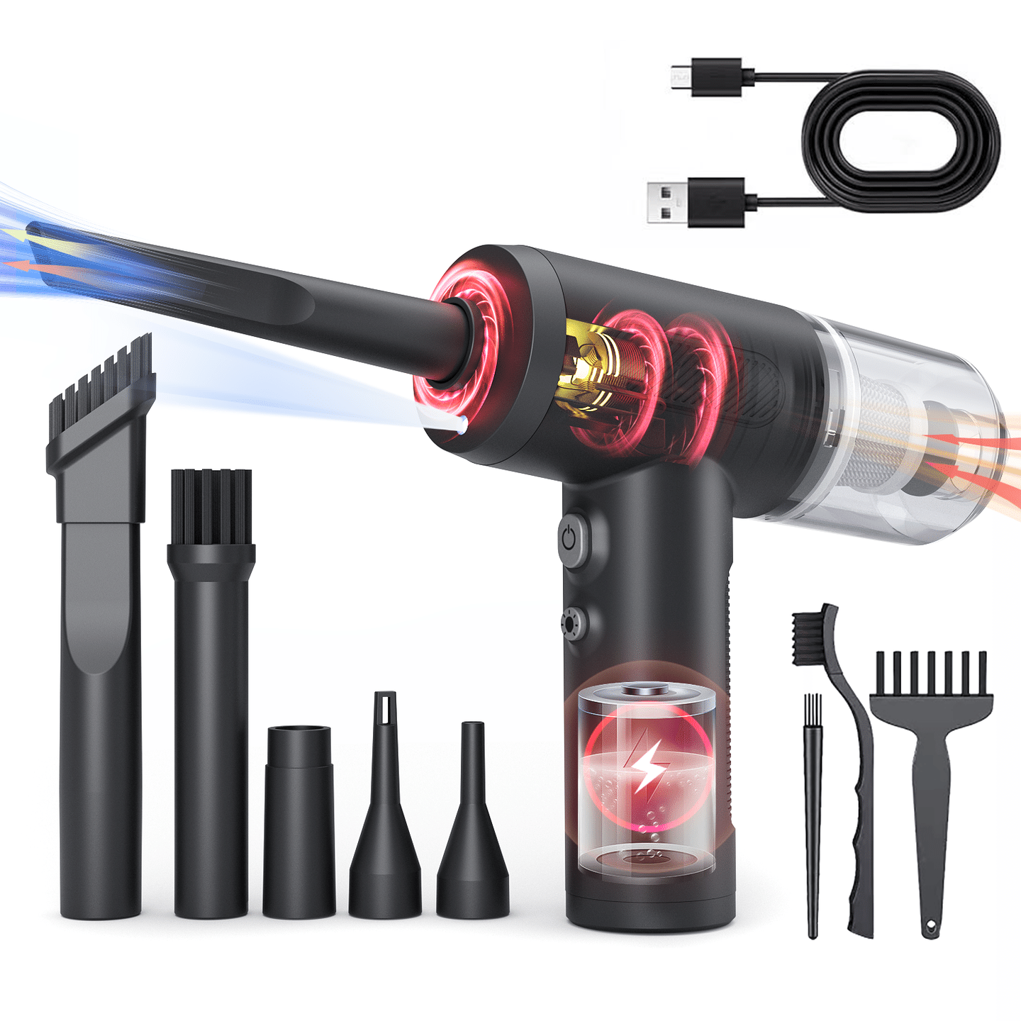 Wireless Handheld Car Vacuum, Strong Suction Mini Vacuum Rechargeable 1 count