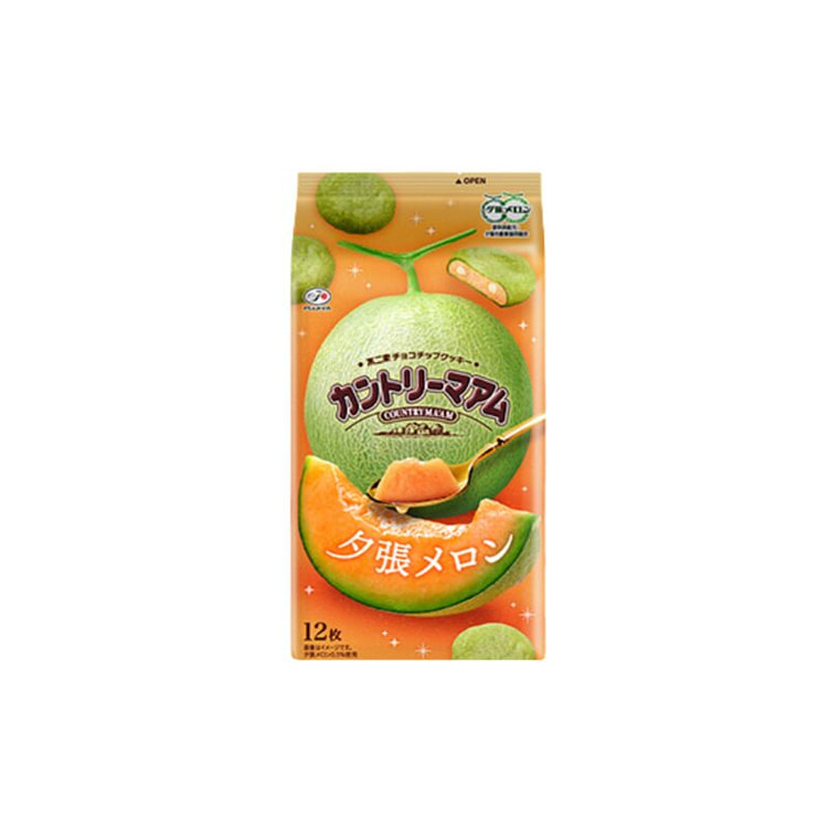 不二家 夕张哈密瓜味 软心小饼干 12枚入
