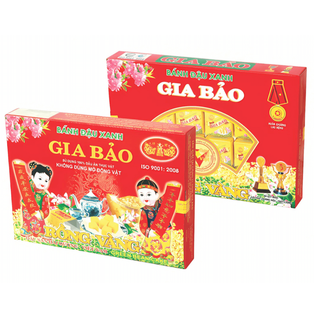 Gia Bao Golden Dragon Green Bean Cake 240g 1 each