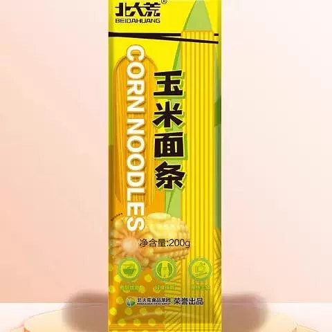 北大荒玉米面条挂面东北粗粮1袋200g