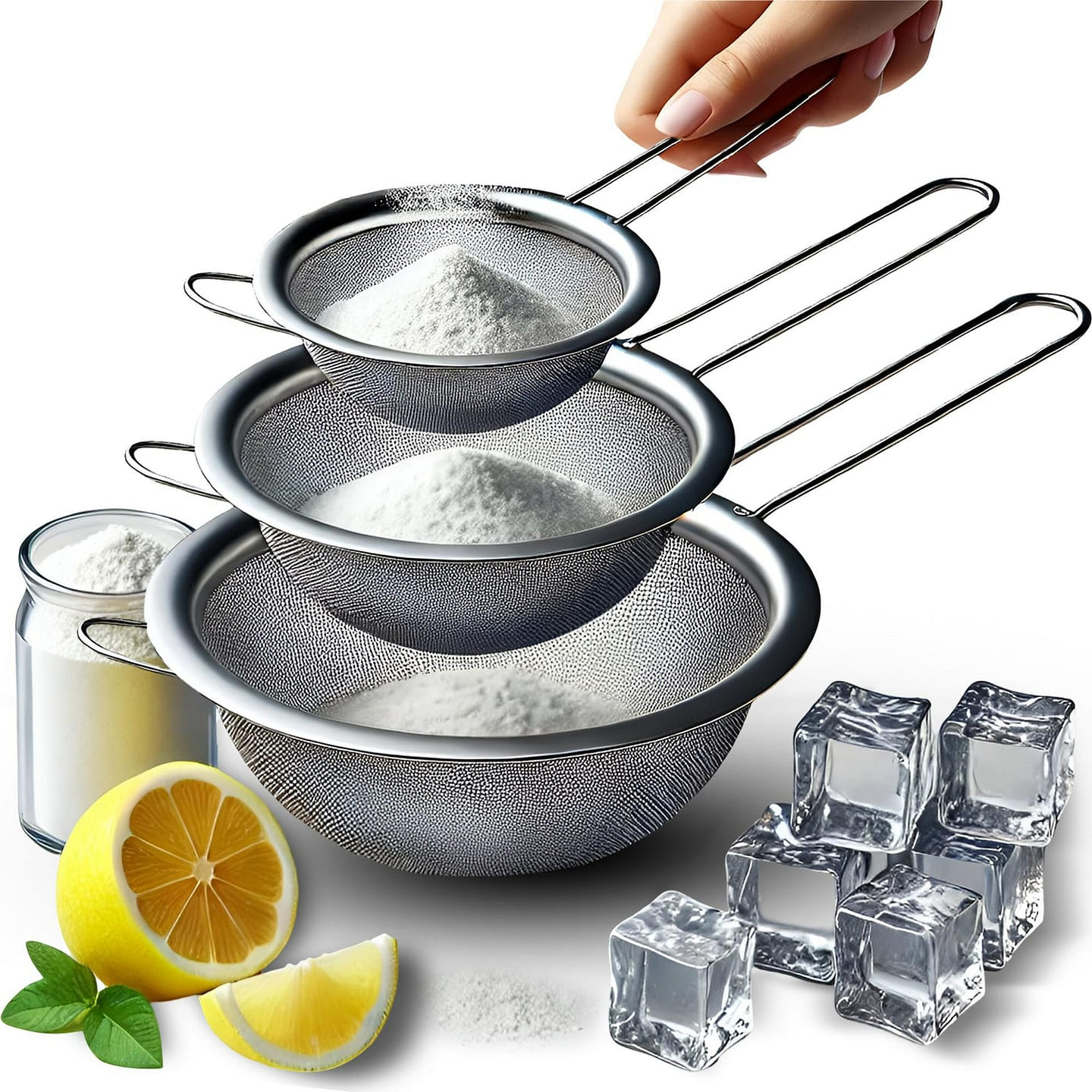 Stainless Steel Strainer 3Pcs Kitchen Strainers 1 each