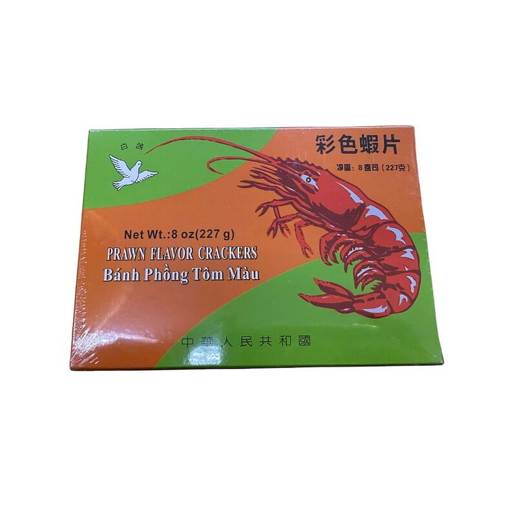 白鴿牌彩色蝦味脆片（227克）