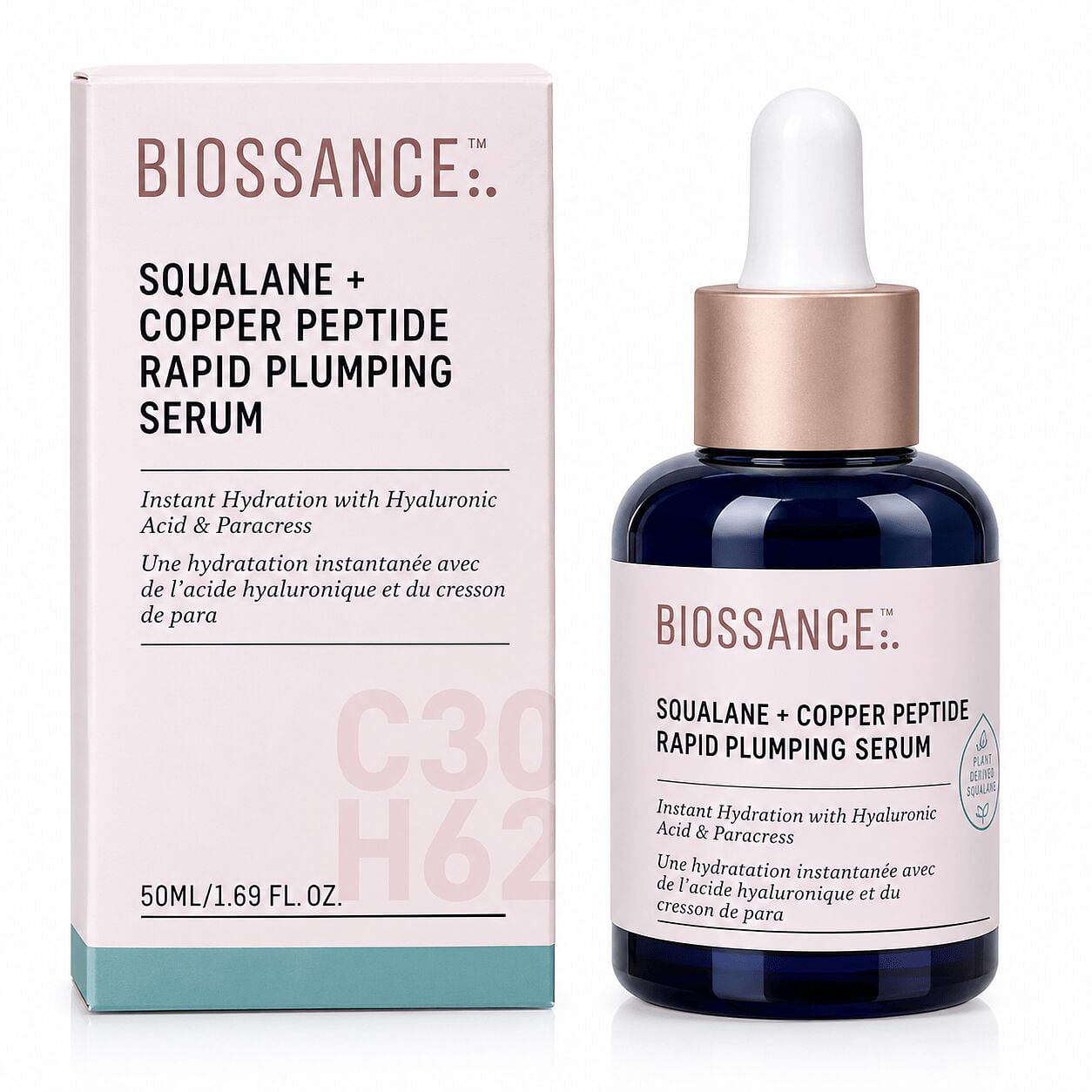 Biossance Squalane + Copper Peptide Serum 1.69oz 1 pack