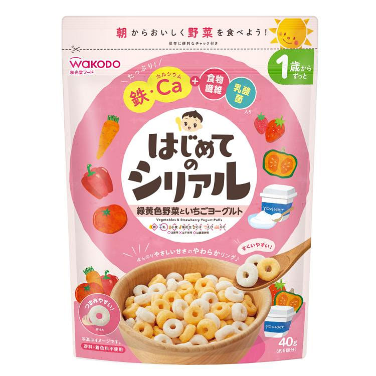 Wakodo First Cereal Vegetable Strawberry Yogurt 1 each