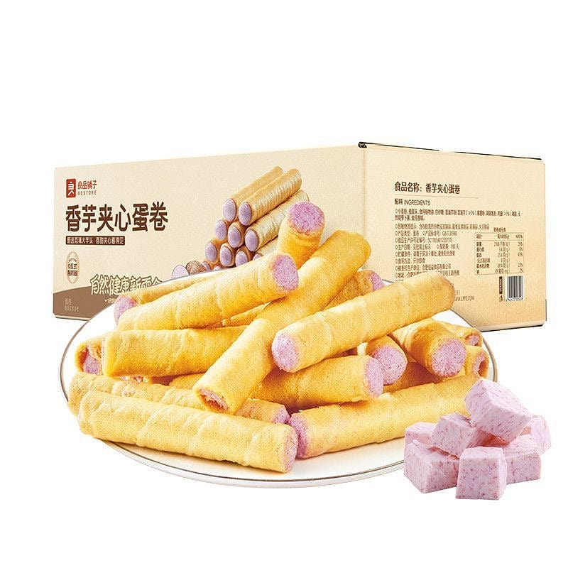 Liangpin Shop Taro-Filled Egg Rolls 400g 400 g