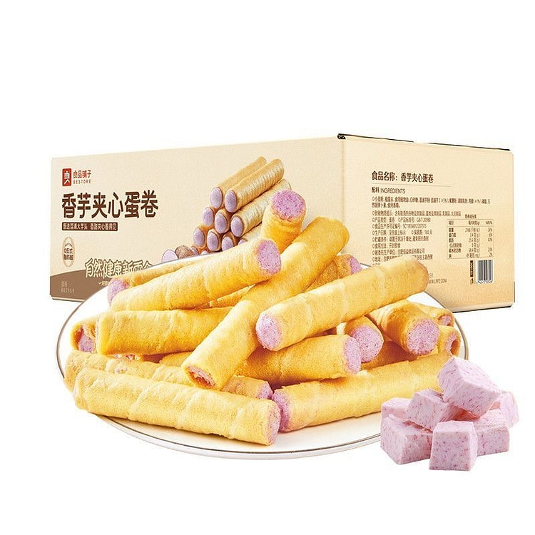 Liangpin Shop Taro-Filled Egg Rolls 400g 400 g