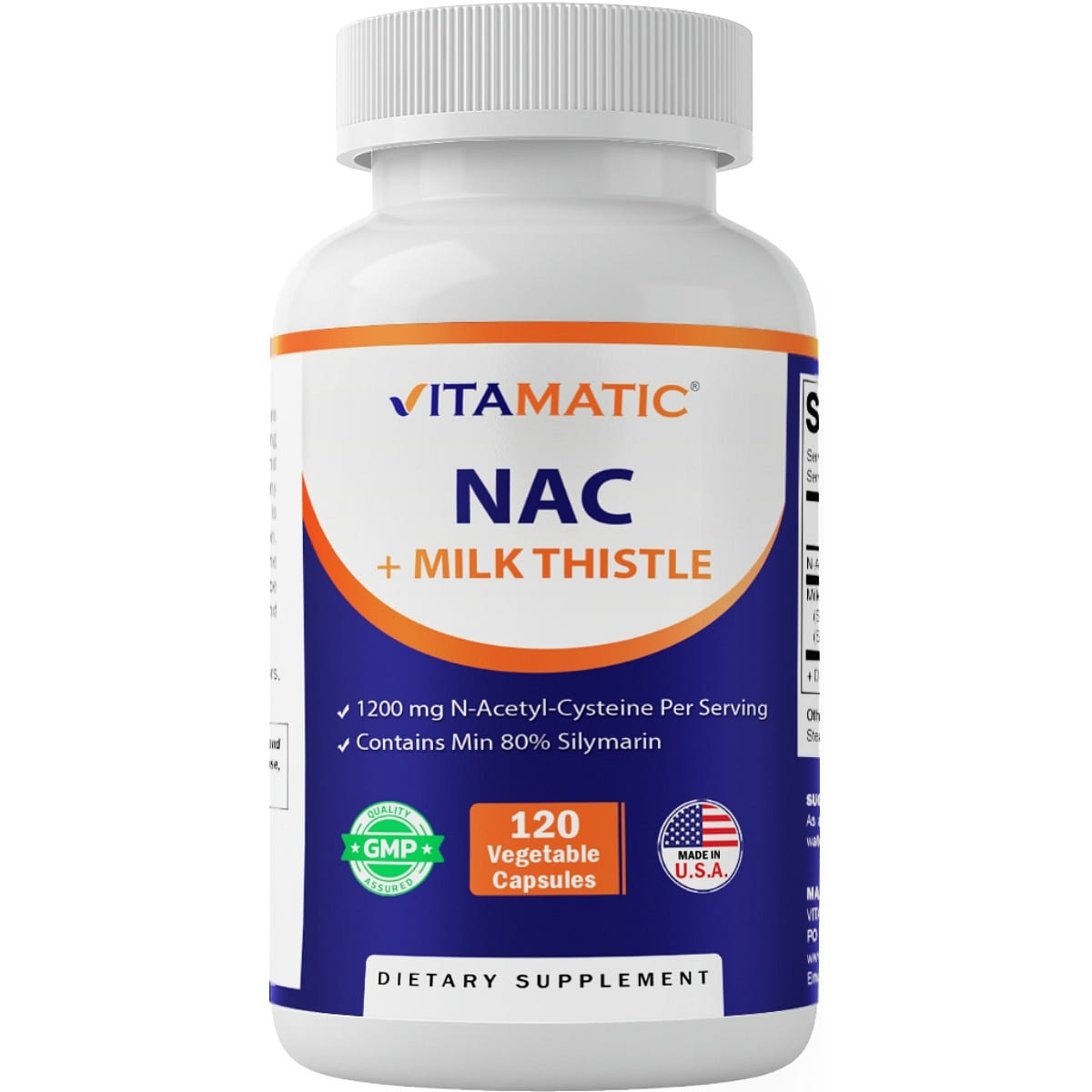 NAC Supplement N-Acetyl-L-Cysteine – 120 Capsules 1 each