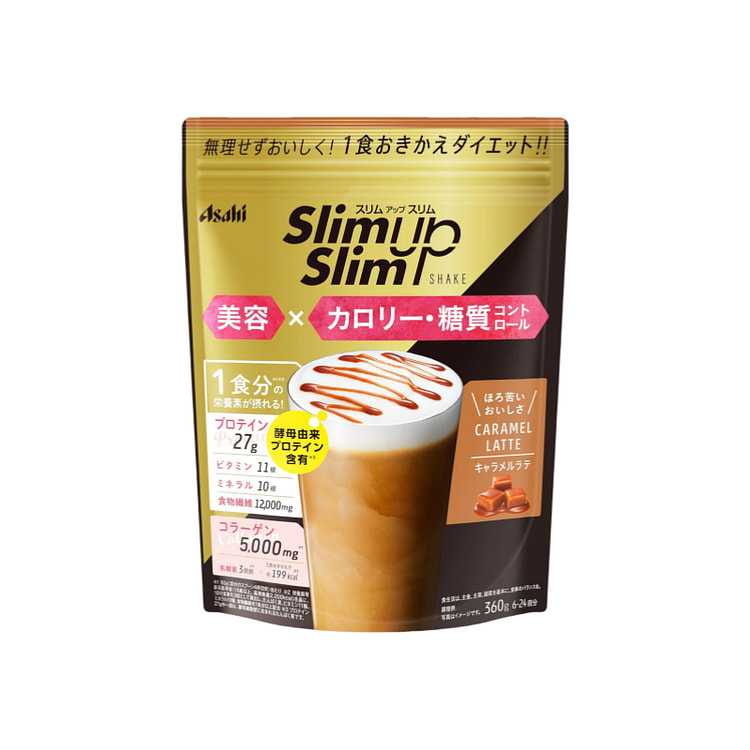 日本 ASAHI 焦糖拿铁口味美容代餐粉 360g