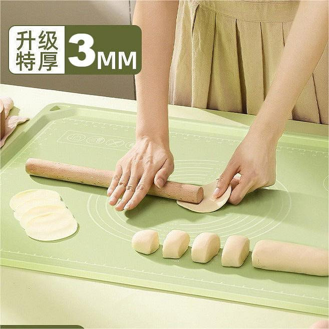 【 Good Kitchen item 】 Thickened silicone kneading pad, green 40cm * 50cm 1 each