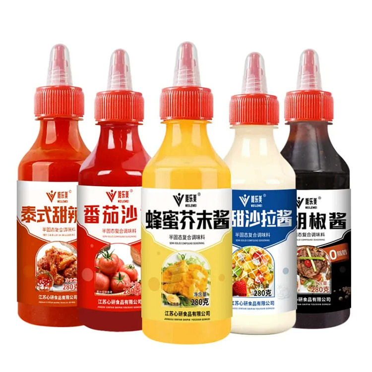 Six flavors of salad dressing 280g*6 bottles. 6 bottle