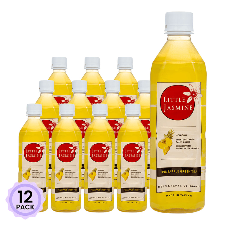 Little Jasmine 凤梨绿茶 16.9 液盎司*12 包