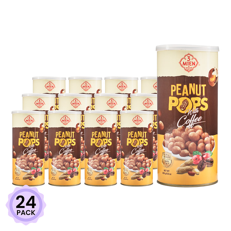 3 Mien Peanut Pops with Coffee 250 그램*24 팩